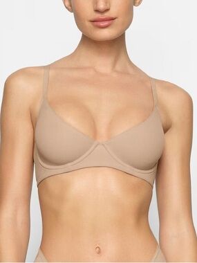 SKIMS Fits Everybody Unlined Demi Bra Clay 34B NWT